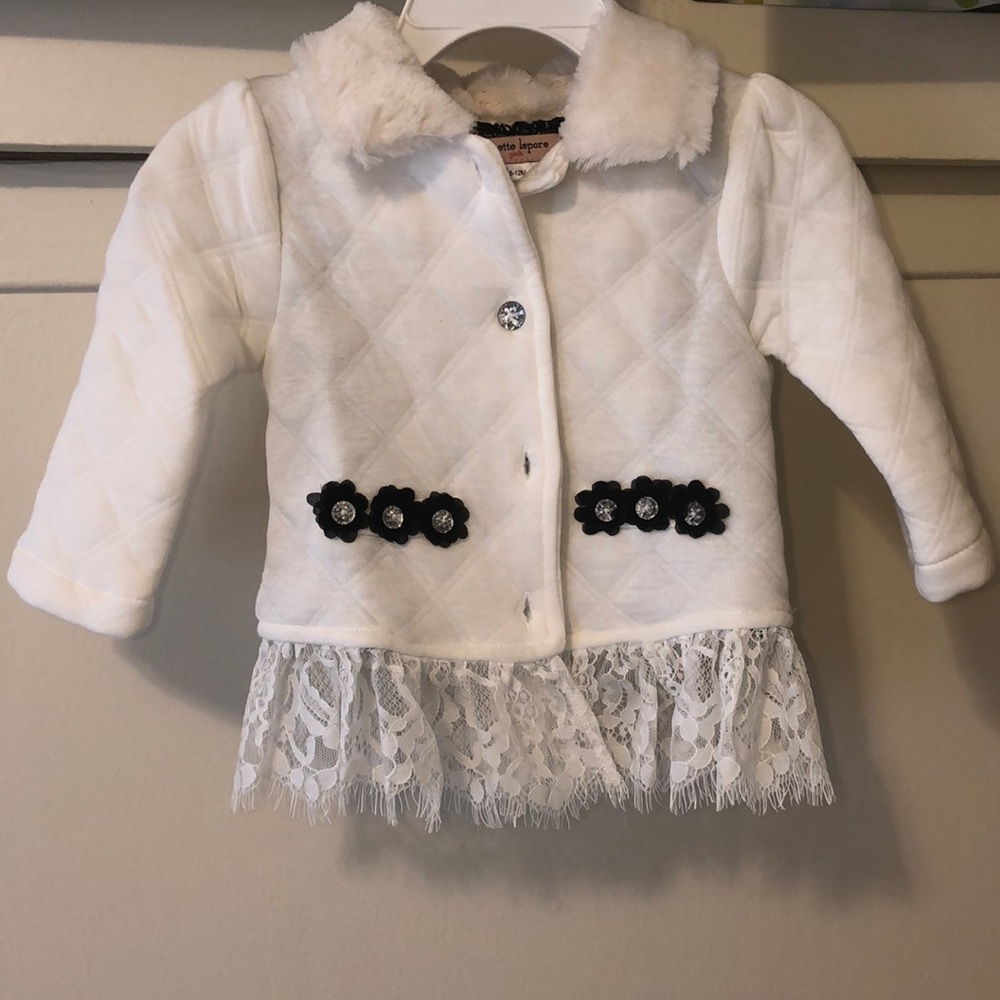 New Nanette Lepore baby jacket with lace